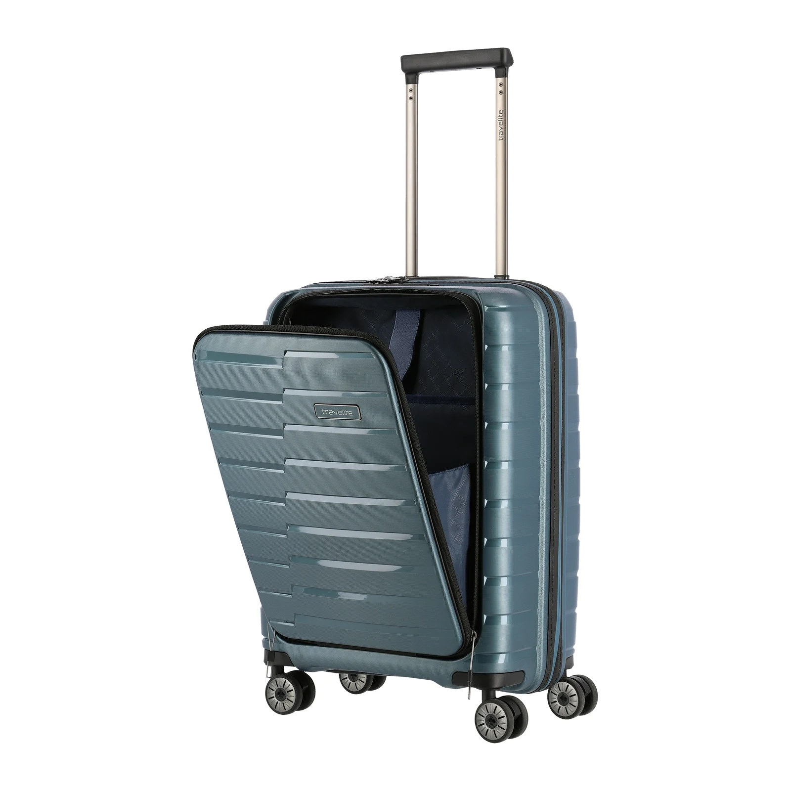 Travelite TL-AIRBASE-FP sinine käsipagasi kohver — polüpropüleen, 43L, 2.6 kg (vaade 6) — 43L