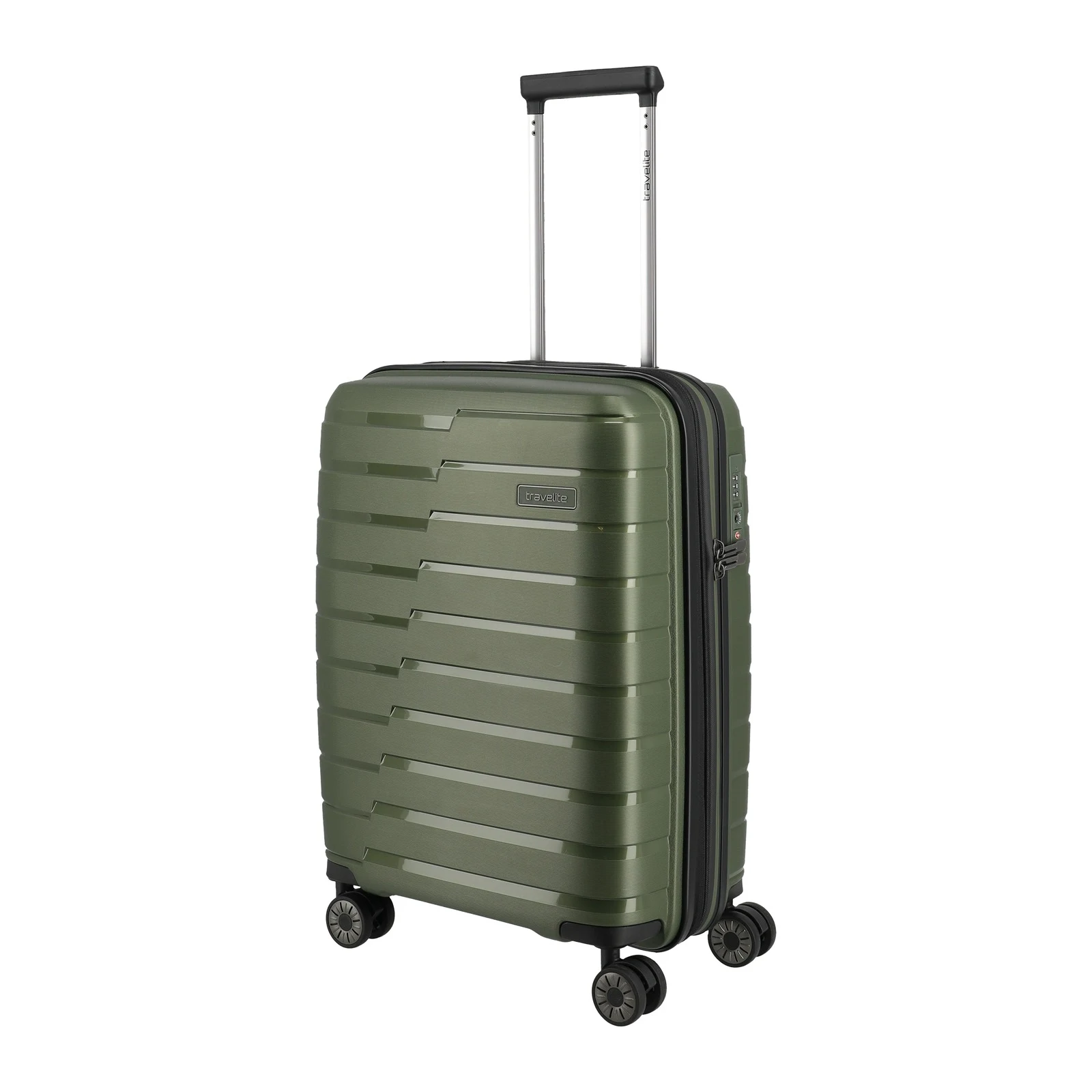 Travelite TL-AIRBASE roheline käsipagasi kohver — polüpropüleen, 43/50L, 2.7 kg (vaade 2) — 43/50L