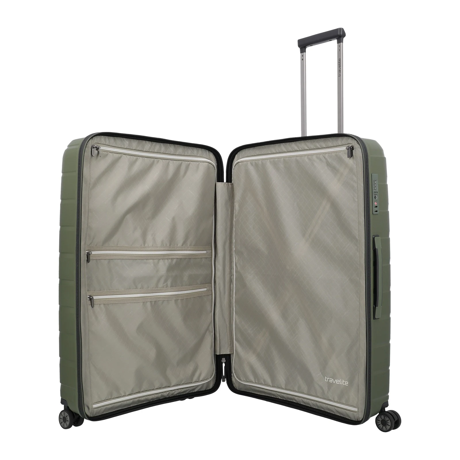 Travelite TL-AIRBASE roheline suur reisikohver — polüpropüleen, 105L, 3.5 kg (vaade 6) — 105L