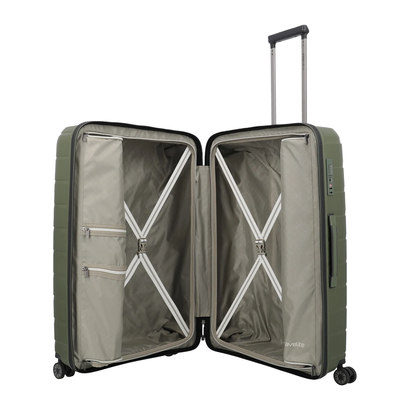 Travelite TL-AIRBASE roheline suur reisikohver — polüpropüleen, 105L, 3.5 kg (vaade 7) — 105L