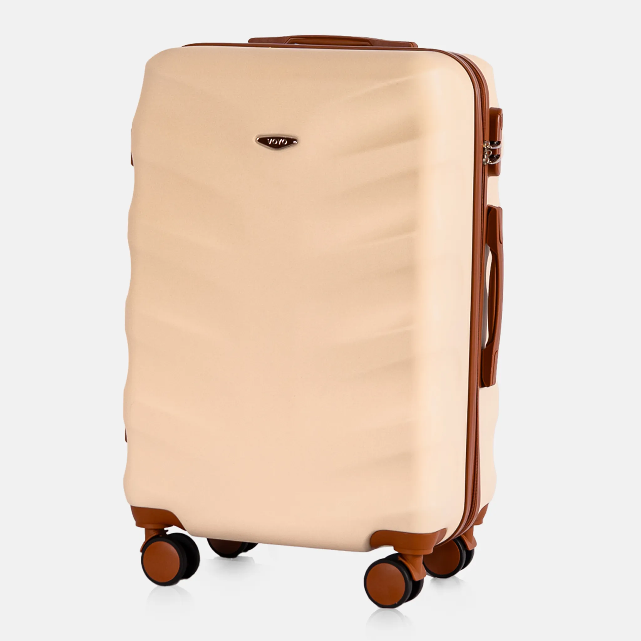 Voyo FJ140 beež keskmine reisikohver — ABS-plastik, 66L, 3.3 kg