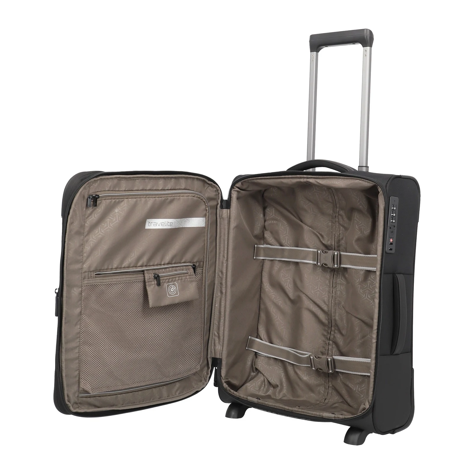 Travelite TL-CROSSLITE must käsipagasi kohver — polüester, 37/41L, 2.7 kg (vaade 7) — 37/41L