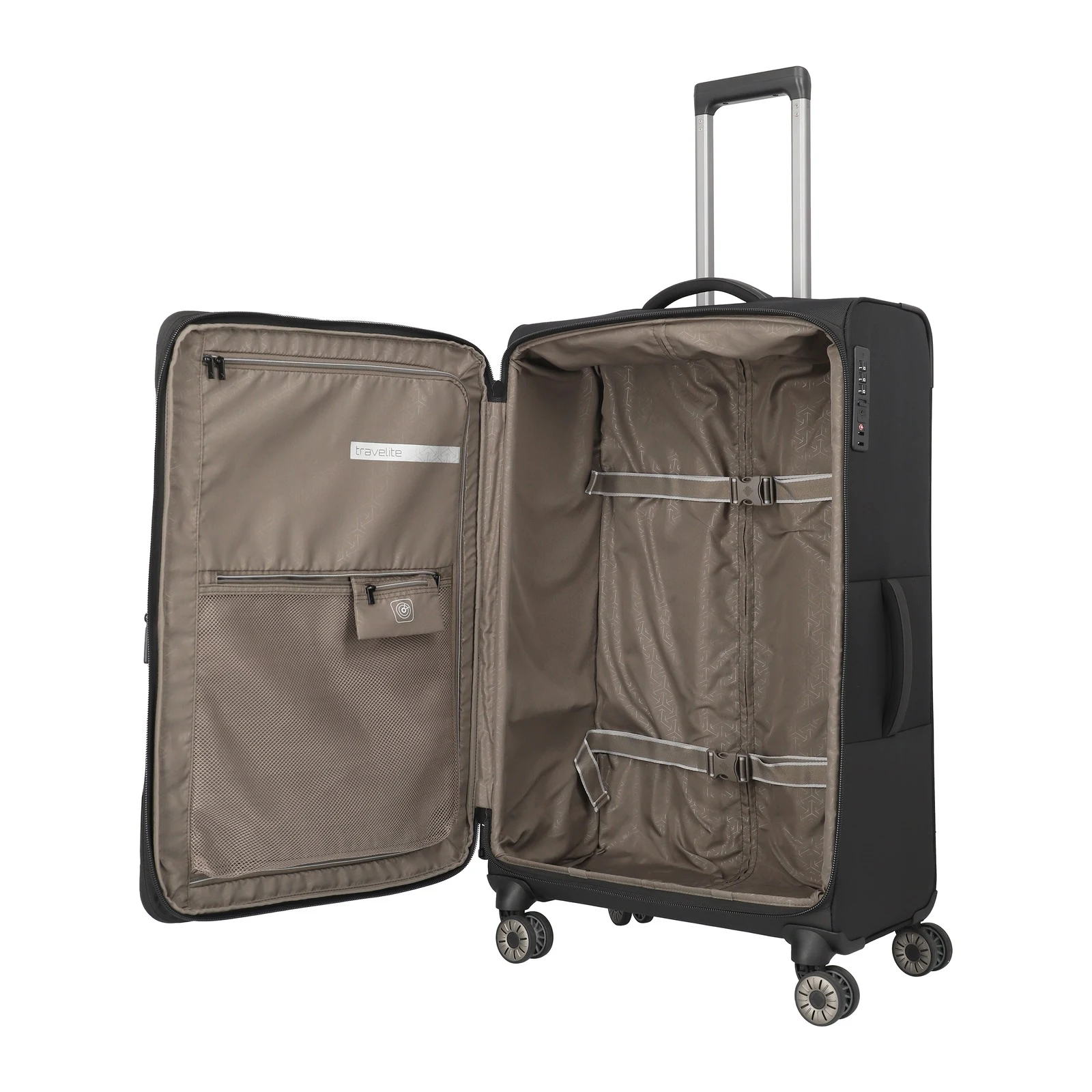 Travelite TL-CROSSLITE must suur reisikohver — polüester, 88/93L, 3.5 kg (vaade 7) — 88/93L