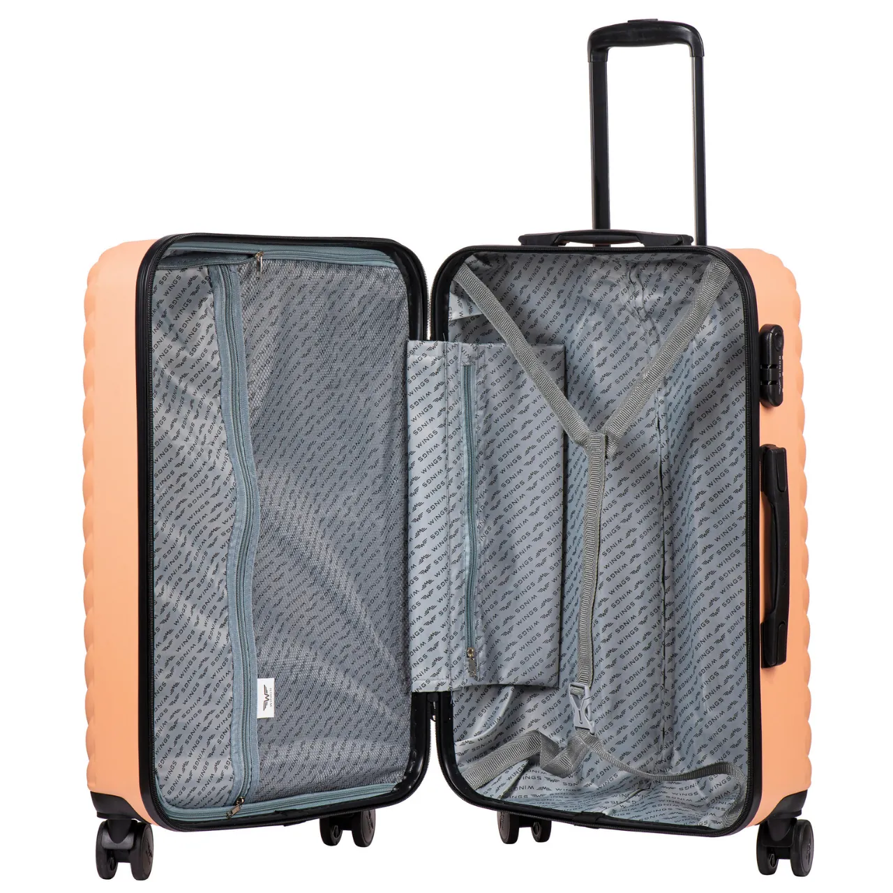 Wings SN120-5 Kollane suur reisikohver — ABS, 97L, 3.8 kg (vaade 9)