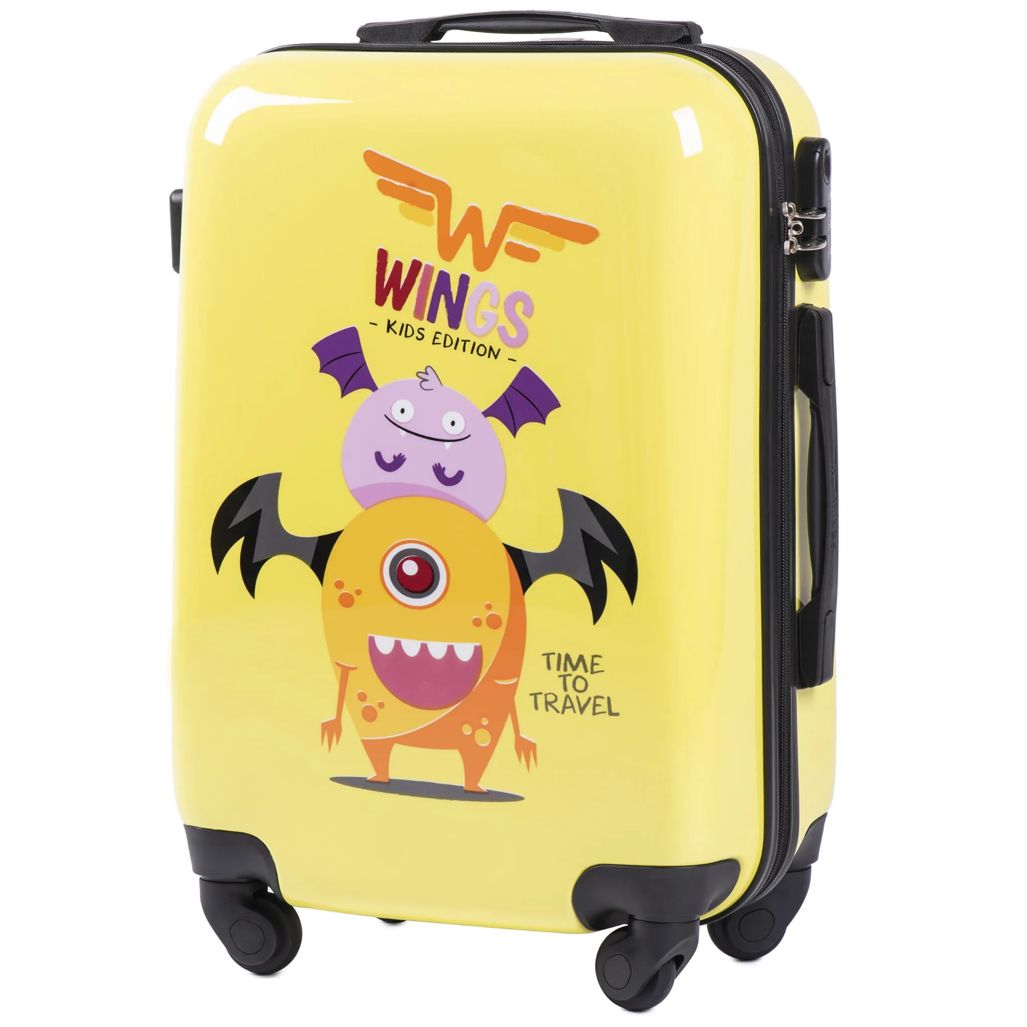 Wings PC-KD01 Kollane käsipagasi kohver — Polükarbonaat, 38L, 2.8 kg