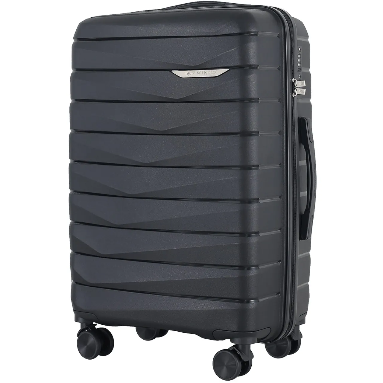Wings MUR01 must keskmine reisikohver — polüpropüleen, 64L, 3.2 kg