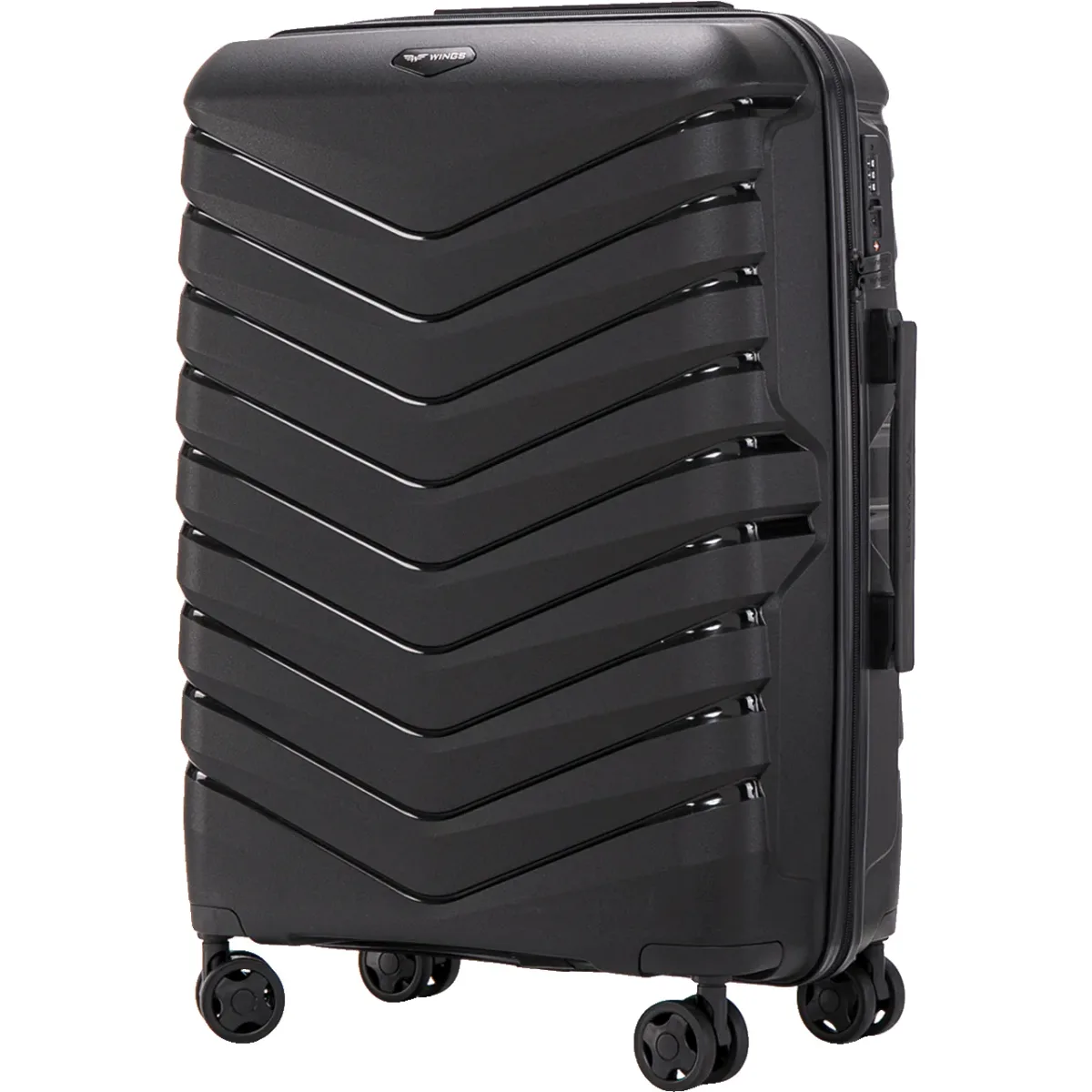 Wings PHX01 must keskmine reisikohver — Polüpropüleen, 63L, 3 kg