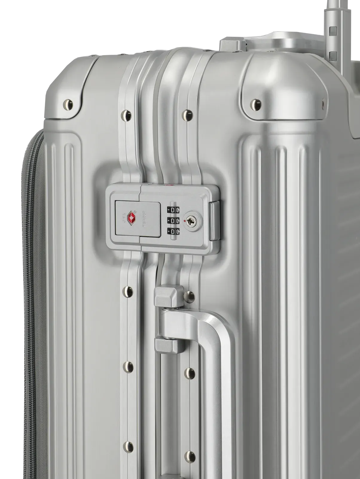 Travelite hõbedane käsipagasi kohver — Alumiinium, 41L, 4.6 kg (vaade 5) — 41L