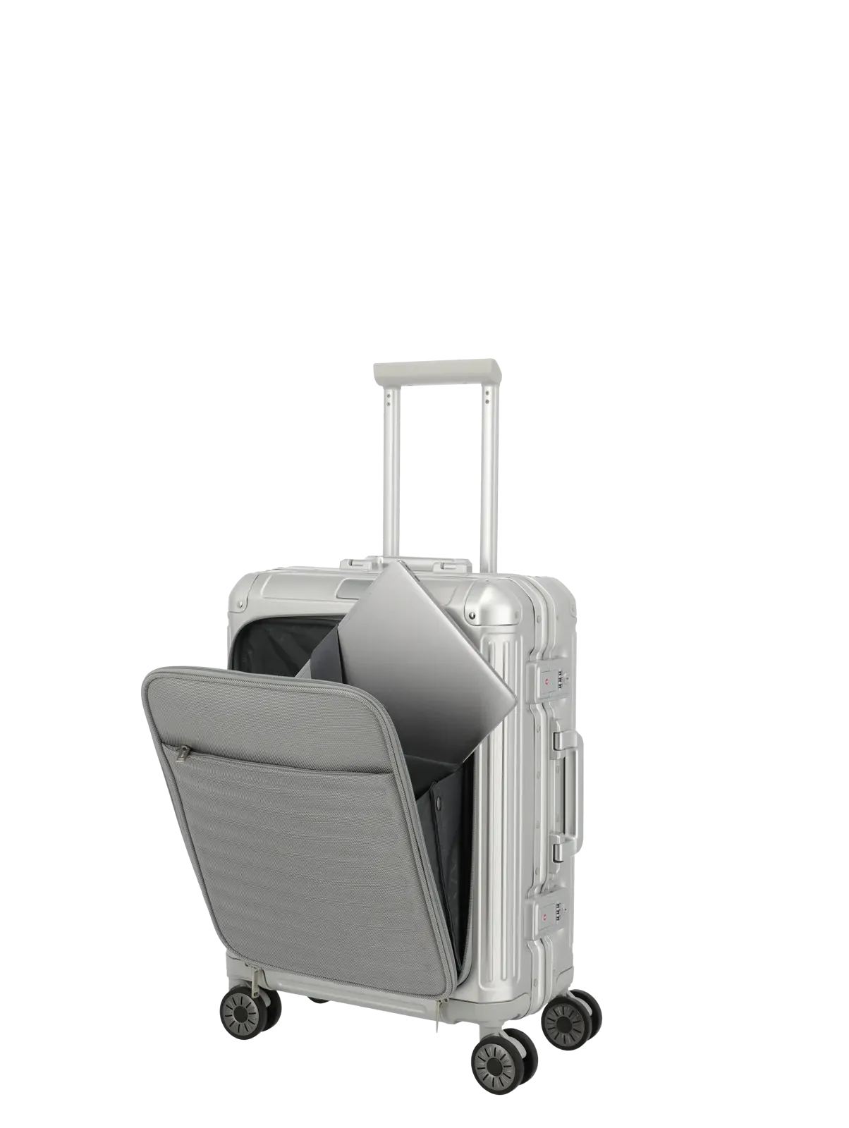 Travelite hõbedane käsipagasi kohver — Alumiinium, 41L, 4.6 kg (vaade 9) — 41L