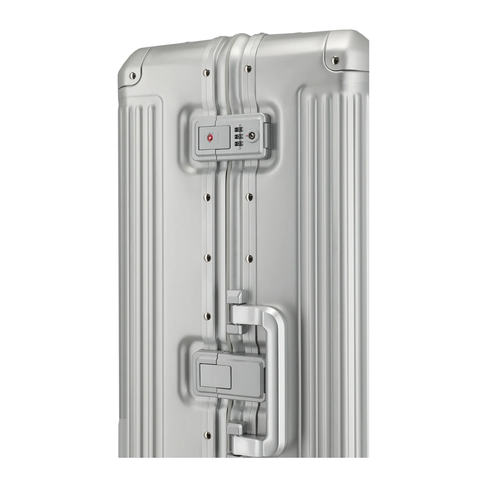 Travelite hõbedane suur reisikohver — Alumiinium, 100L, 6.7 kg (vaade 6) — 100L