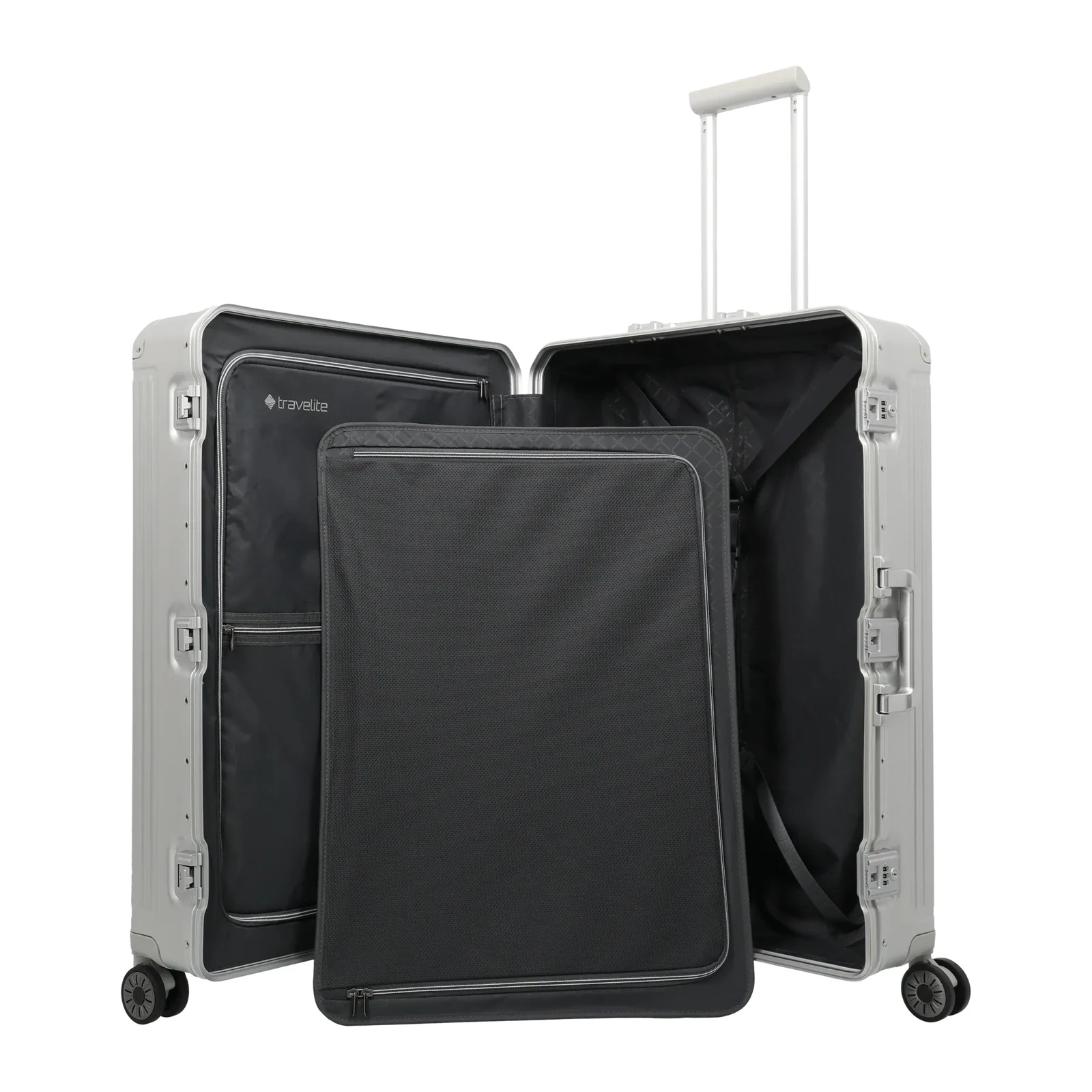 Travelite hõbedane suur reisikohver — Alumiinium, 100L, 6.7 kg (vaade 8) — 100L