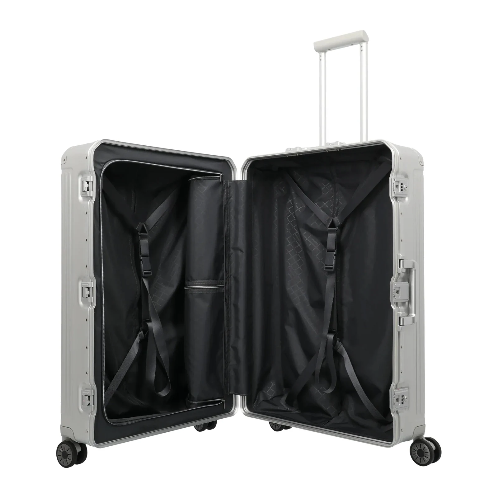 Travelite hõbedane suur reisikohver — Alumiinium, 100L, 6.7 kg (vaade 9) — 100L