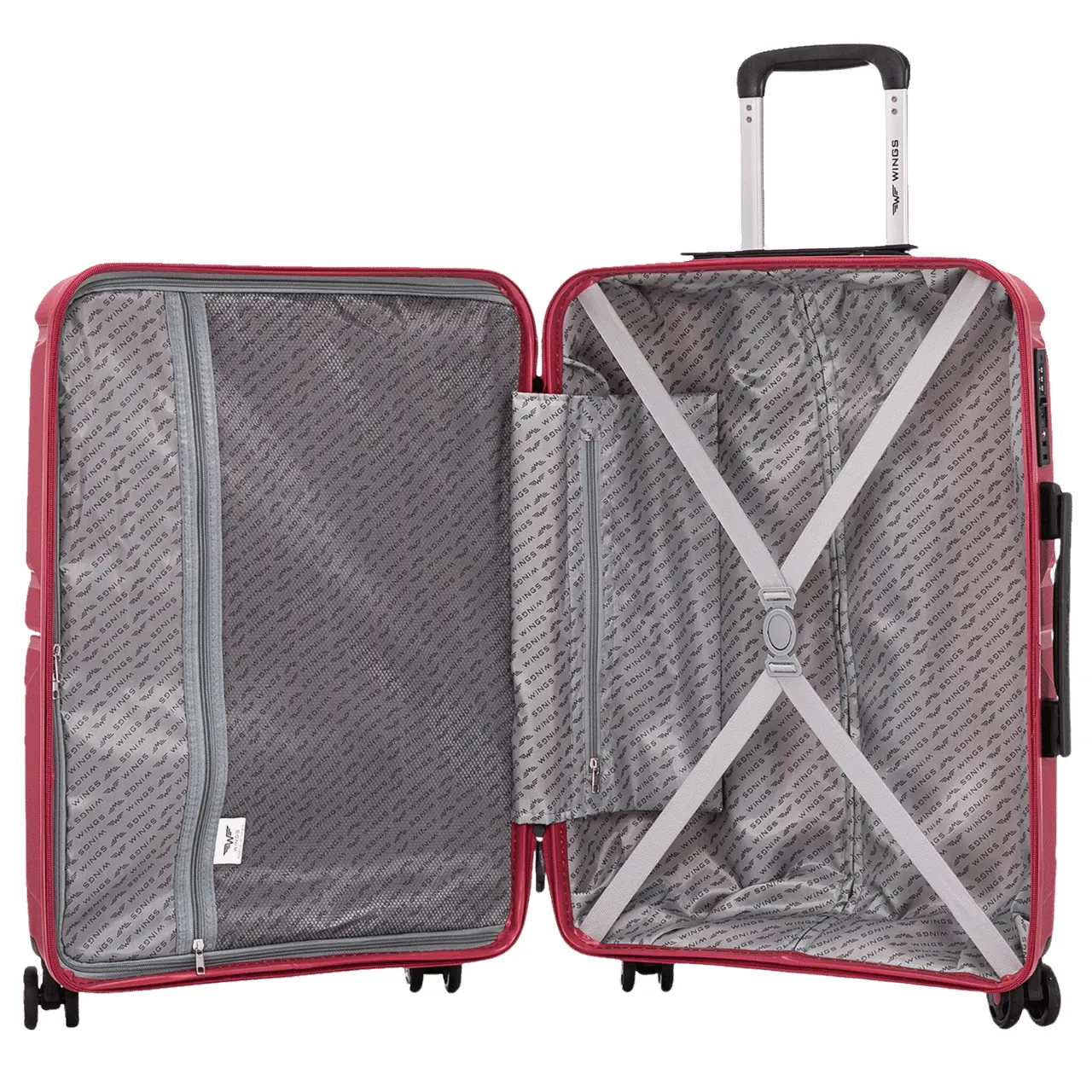 Wings PHX01 pruun suur reisikohver — Polüpropüleen, 96L, 4 kg (vaade 7)