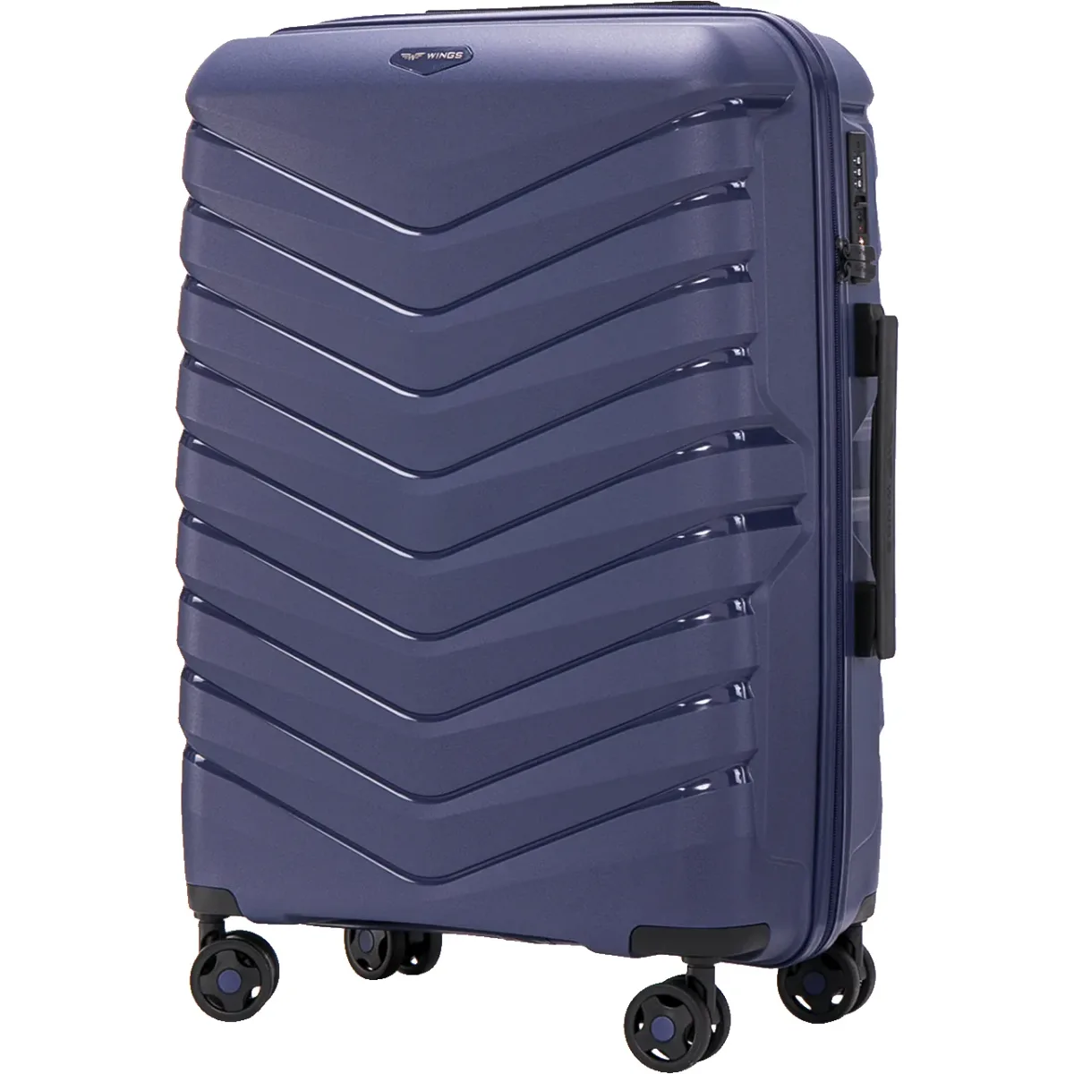 Wings PHX01 sinine keskmine reisikohver — Polüpropüleen, 63L, 3 kg