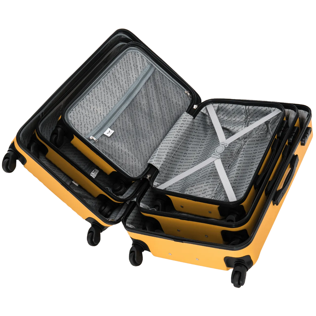 Wings KST01 tumesinine suur reisikohver — ABS, 97L, 3.8 kg (vaade 12) — 97L