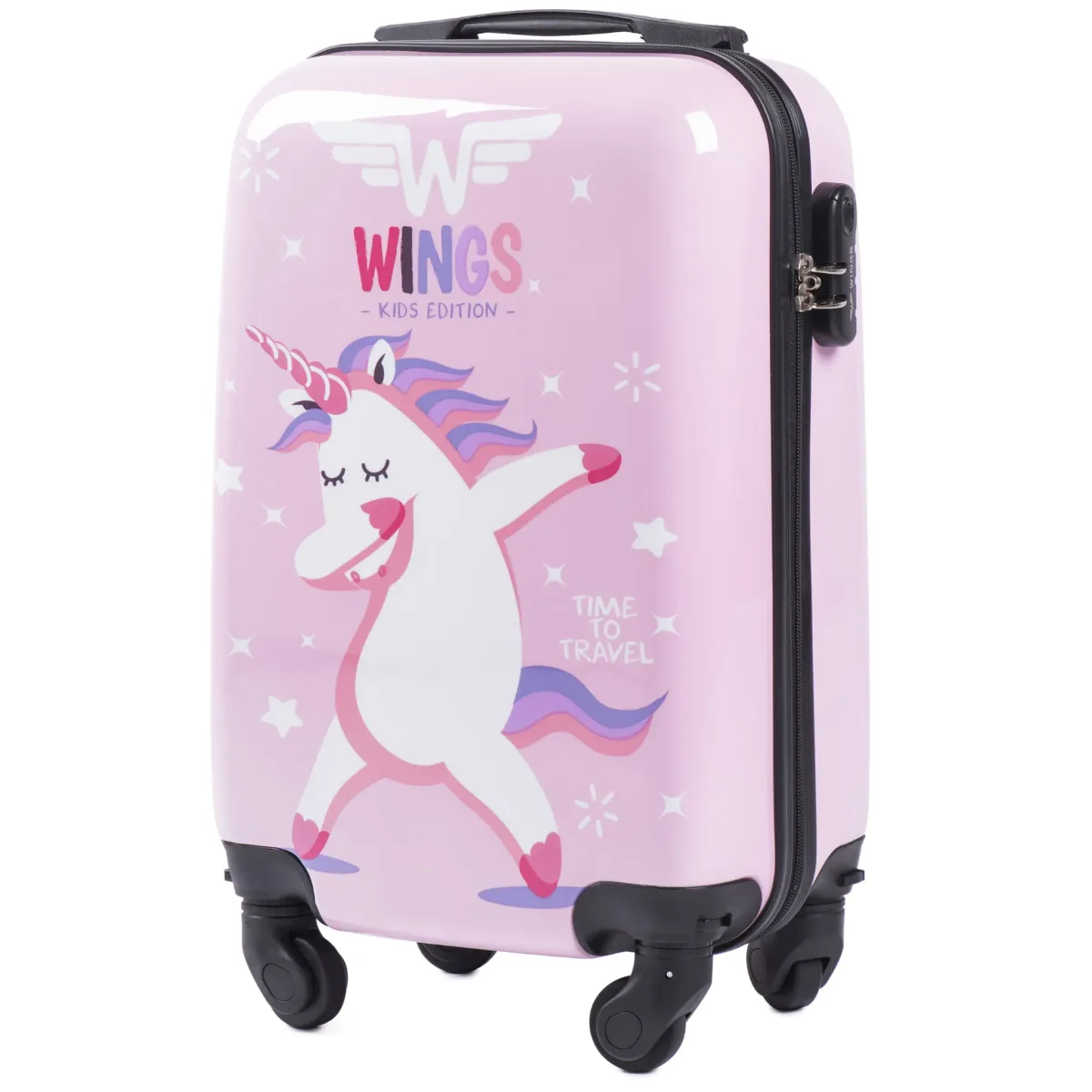 Wings PC-KD01 roosa mini käsipagasi kohver — Polükarbonaat, 28L, 2.5 kg
