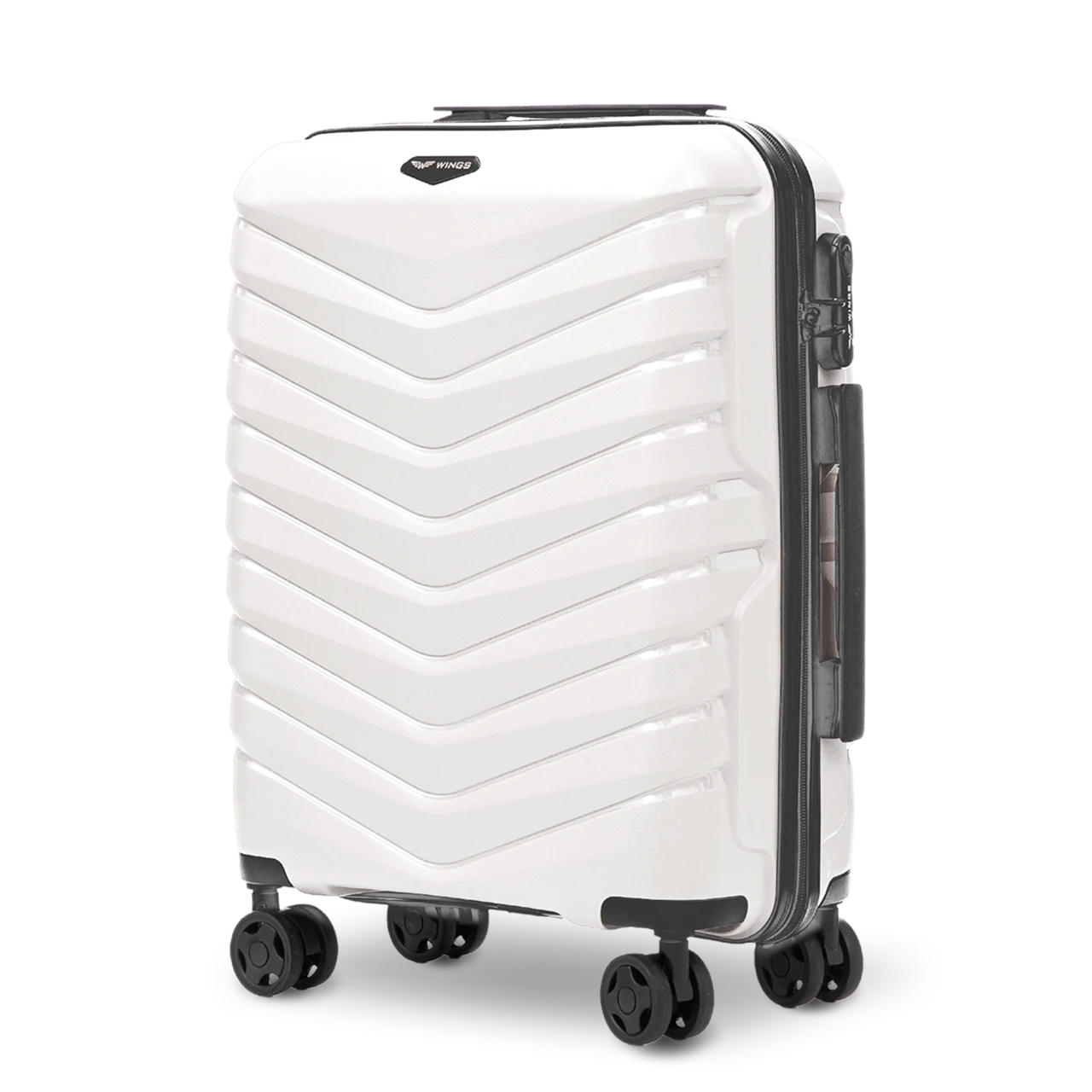 Wings PHX02 valge käsipagasi kohver — polüpropüleen, 38L, 2.5 kg