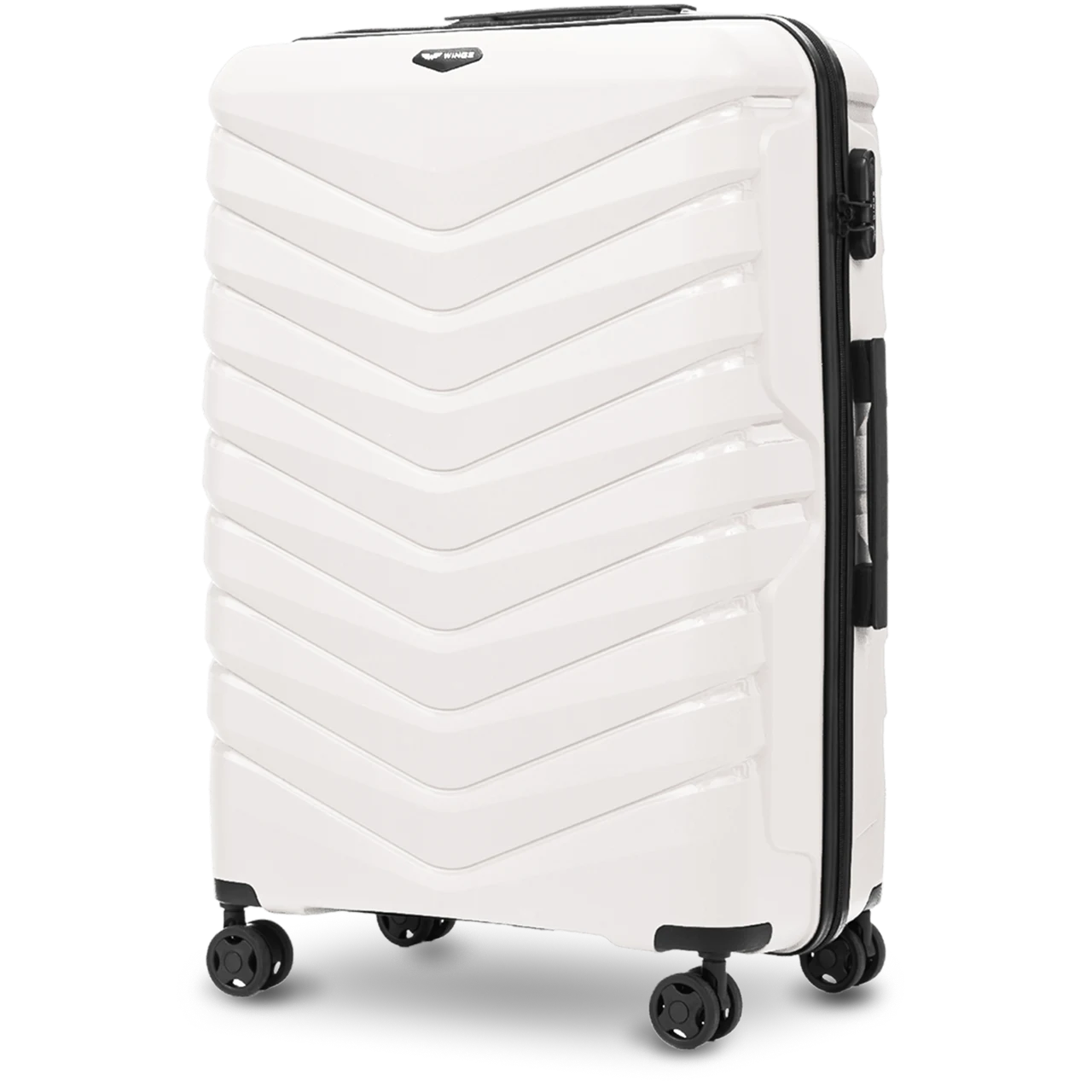 Wings PHX02 valge suur reisikohver — polüpropüleen, 98L, 4 kg