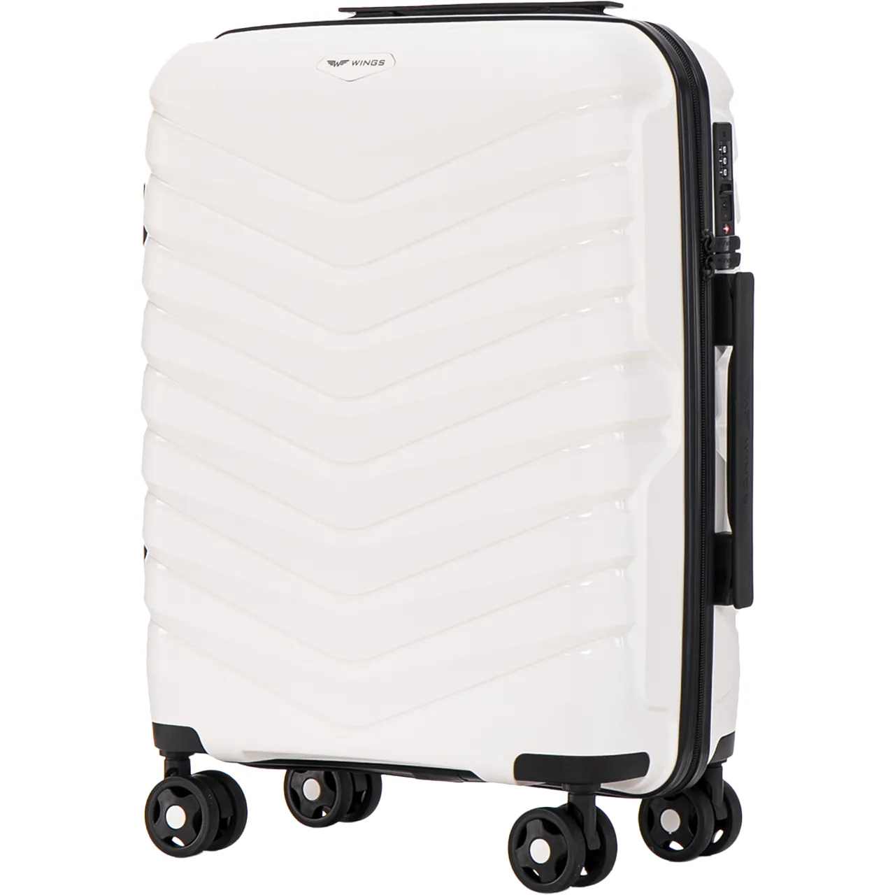 Wings PHX01 valge käsipagasi kohver — Polüpropüleen, 39L, 2.5 kg