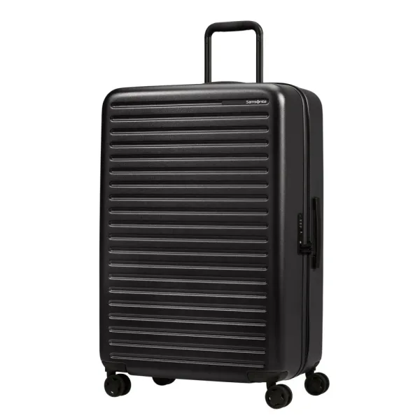 Melns SAMSONITE Stackd liels ceļojumu koferis